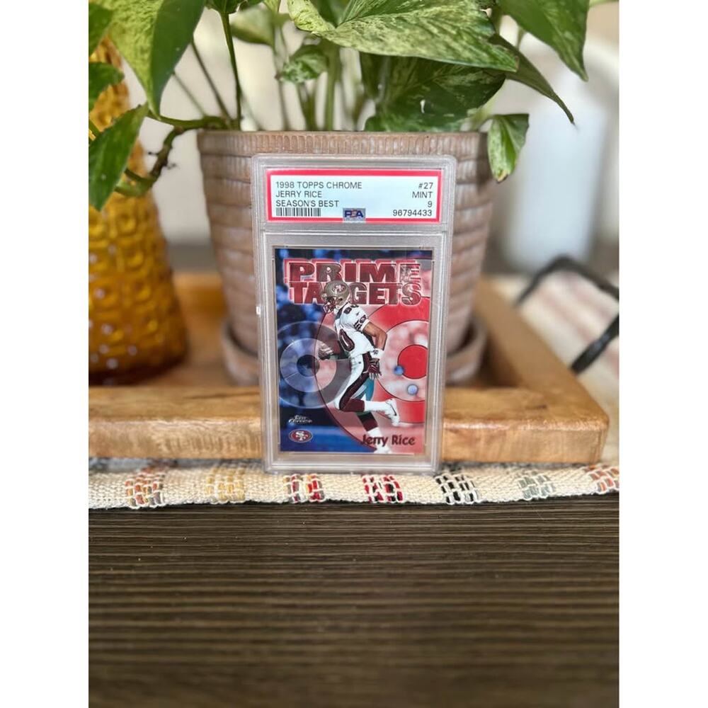 1998 Topps Chrome Jerry Rice Season’s Best Graded Mint 9